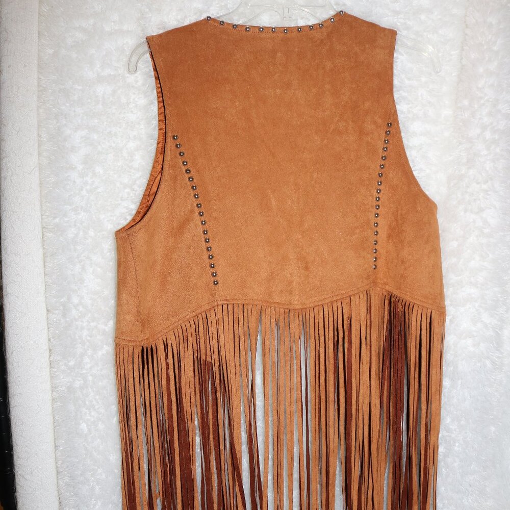 Saints & Hearts ladies medium western vest with fringe - Picture 4 of 6